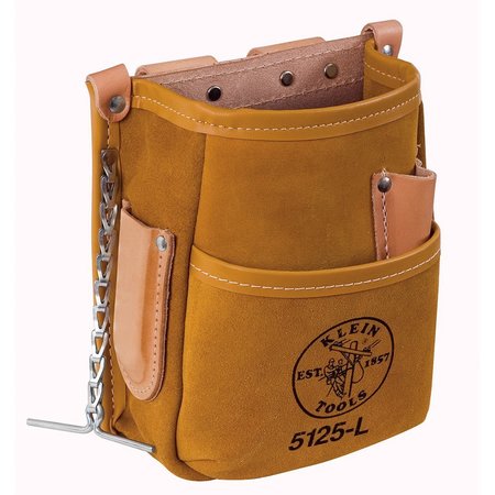 Klein Tools Tool Pouch, 5-Pocket Tool Pouch - Leather, Leather, 5 Pockets 5125L